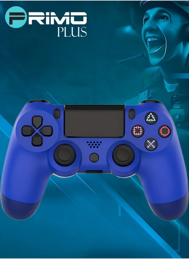 Double Motor Vibration Wireless Controller For P4 Blue