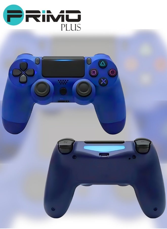 Double Motor Vibration Wireless Controller For P4 Blue