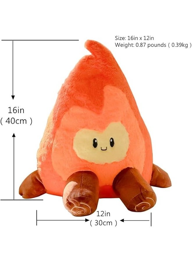 Flame Plush Toy，Smiling Fun Filled Flame Pillow, 16 Plush Flame Character Stuffed Toy Pillow, Soft Plush Toy for Children's Birthday Gift (Smile)  - Image 2