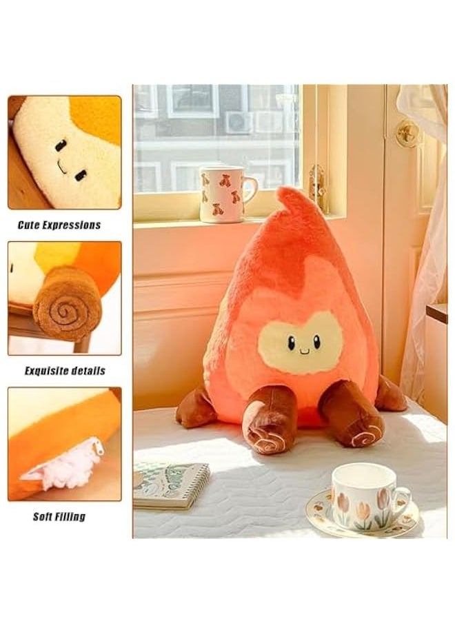 Flame Plush Toy，Smiling Fun Filled Flame Pillow, 16 Plush Flame Character Stuffed Toy Pillow, Soft Plush Toy for Children's Birthday Gift (Smile)  - Image 3