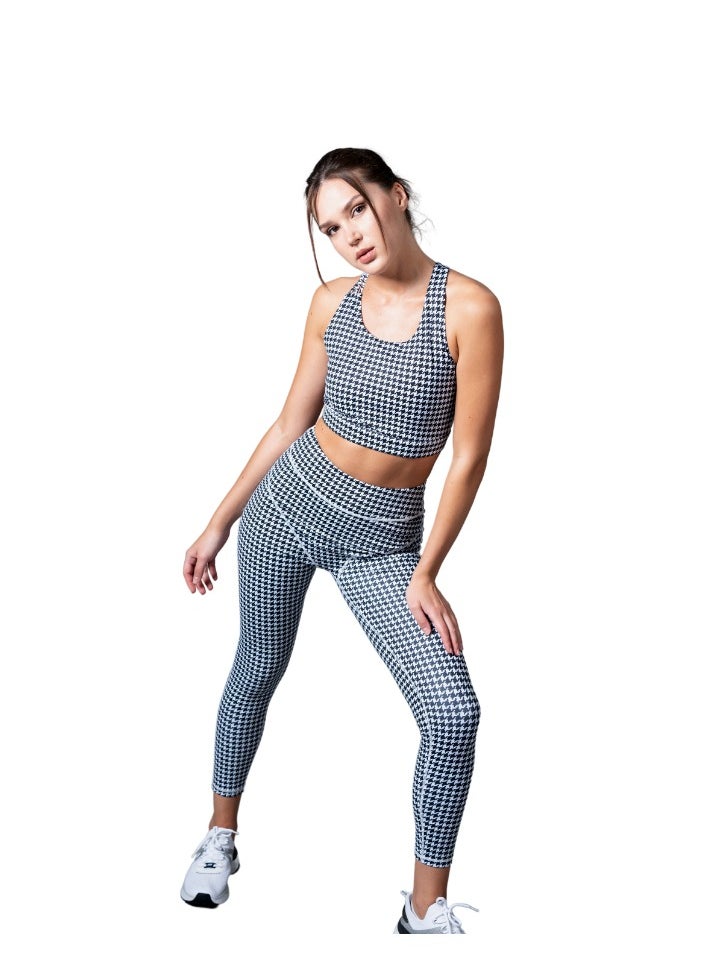 Mei Lifestyle Women's Crop Top With High Waist Leggings Set Active Wear  - Image 1