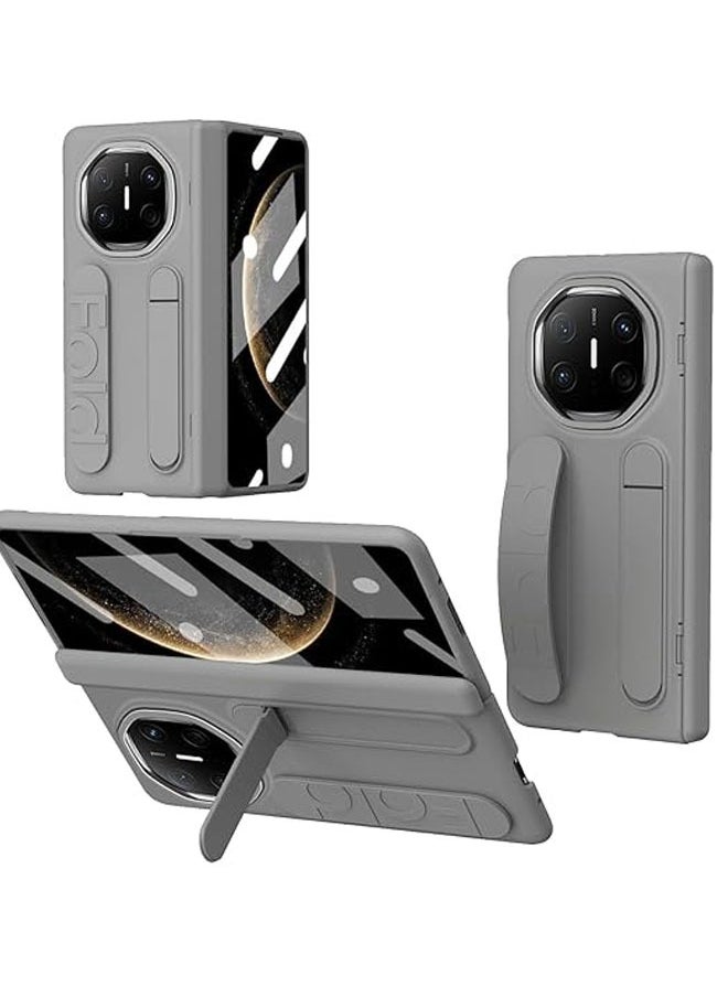 General Compatible with Huawei Mate X6 Case with Screen Protector  Adjustable Stand  Hand Strap Frosted PC Shockproof Cover Hinge Case for Mate X6  - Image 1