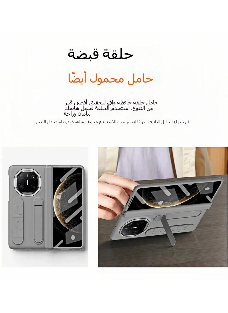 General Compatible with Huawei Mate X6 Case with Screen Protector  Adjustable Stand  Hand Strap Frosted PC Shockproof Cover Hinge Case for Mate X6  - Image 3