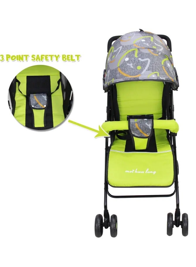 Toy Box Foldable Baby Stroller Reclining Seat For Sitting And Sleeping Assorted Mix Colors - Image 4