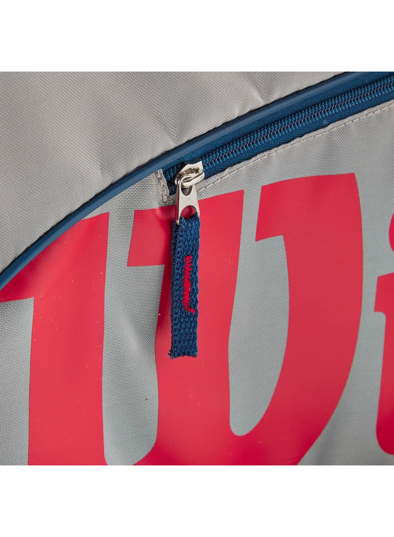 Wilson Junior Grey/ Red Tennis Racket Bag Holds up to 3 Rackets