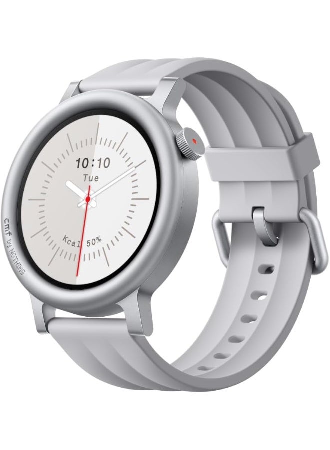 CMF Watch Pro 3 Smartwatch – 1.96” AMOLED Display, Bluetooth Calling, Fitness & Health Tracking, Long Battery Life, Light Grey