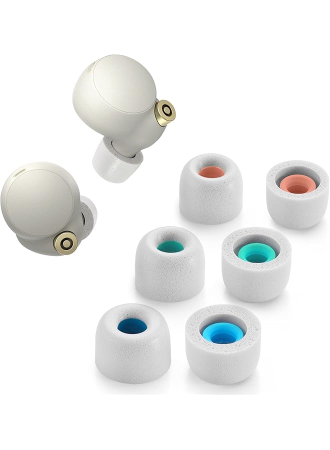 erorex Memory Foam Tips For Sony Wf 1000Xm4 Wf 1000Xm3 Anti Slip Replacement Ear Tips For Sony True Wireless Earphones Fit In The Charging Case Perfect Noise Cancellation 3 Pairs Assorted Size Gray - Image 1
