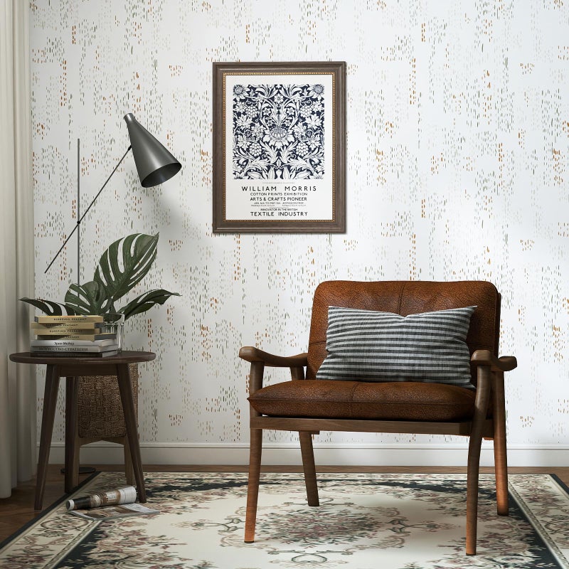 Timeet Modern Peel and Stick Wallpaper 17.3" x 80" Self Adhesive Wallpaper Boho Contact Paper White Geometric Wall Paper Removable for Bedroom Bathroom Modern Minimalist Wall Decor Vinyl - Image 3