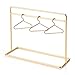 Minamzee 112 Dollhouse Metal Garment Rack Set with 3Pcs Gold Clothes Hangers Dollhouse Mini Clothes Storage Furniture Accessories for BedroomLiving RoomShower Supplies - Image 4