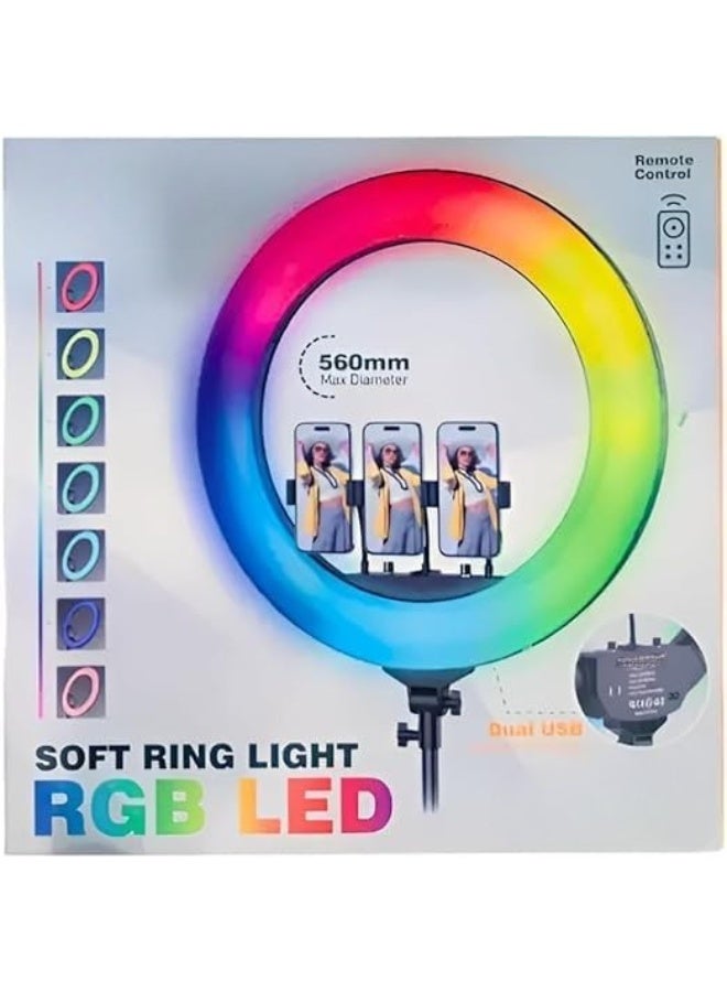 Ring Light with 360° Rotation, Adjustable Brightness & Color Temperature, Wireless Remote, Eye Protection, Anti-Slip Design - Image 4