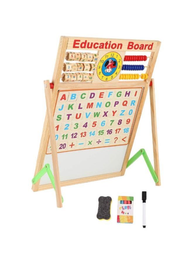 Wooden Kids Kickstand, Magnetic Drawing Table Double-Sided Wooden Educational Board for Children code (DH-10-46)  - Image 3