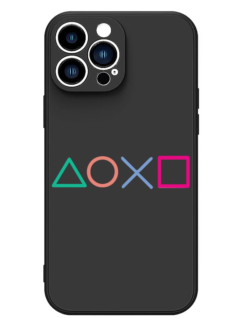 Theodor Protective Slim Fit Case Liquid Silicone Cover with Full Body Protection Anti-Scratch Shockproof Case For iPhone 13 Pro Max Black  - Pubg - Image 1
