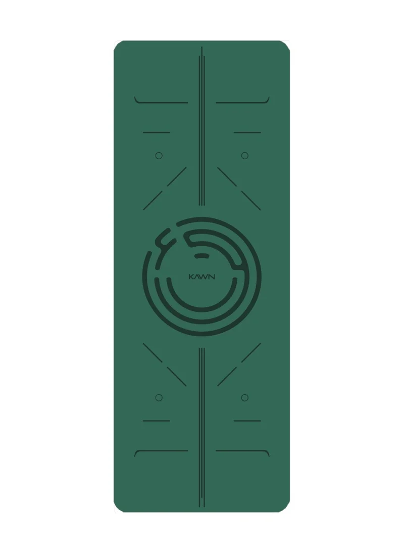 KAWN.YOGA Green Mat. Non-Slip. Strap Included. High Performance Material Exercise Mat Ideal For Hiit, Plates, Yoga And Other Workouts