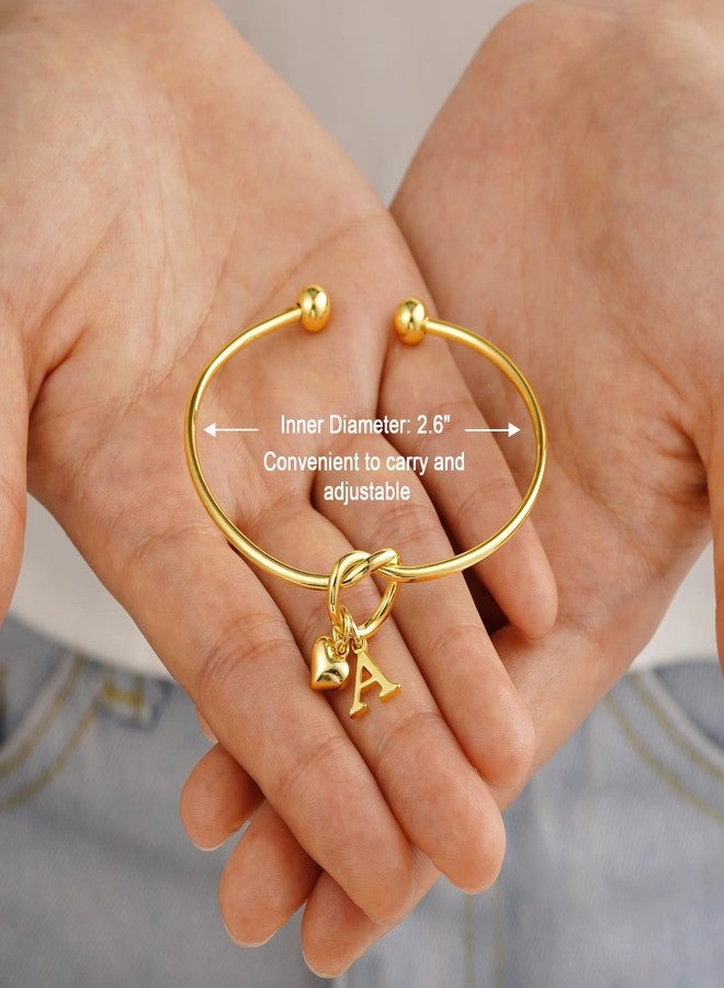 M MOOHAM Bridesmaid Gifts - Tie the Knot Bridesmaid Bracelet with Initial A Bridesmaids Proposal Gifts for Wedding Matron Maid of Honor Gift, Heart Bracelets, Jewelry for Women - Image 5