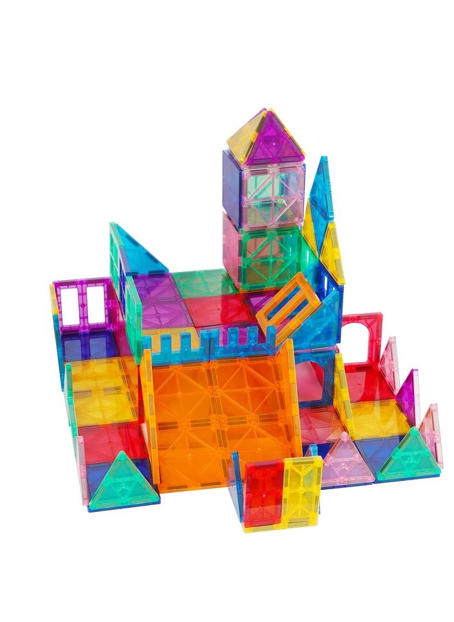 Tigerdoe Tigerdoe 100 PCS Magnetic Tiles Set, Educational and Creative Magnetic Building Tiles for Kids, Fun,and Interactive 3D Construction Play Toy for Kids, Montessori Learning and Sensory Development Toys  - Image 1