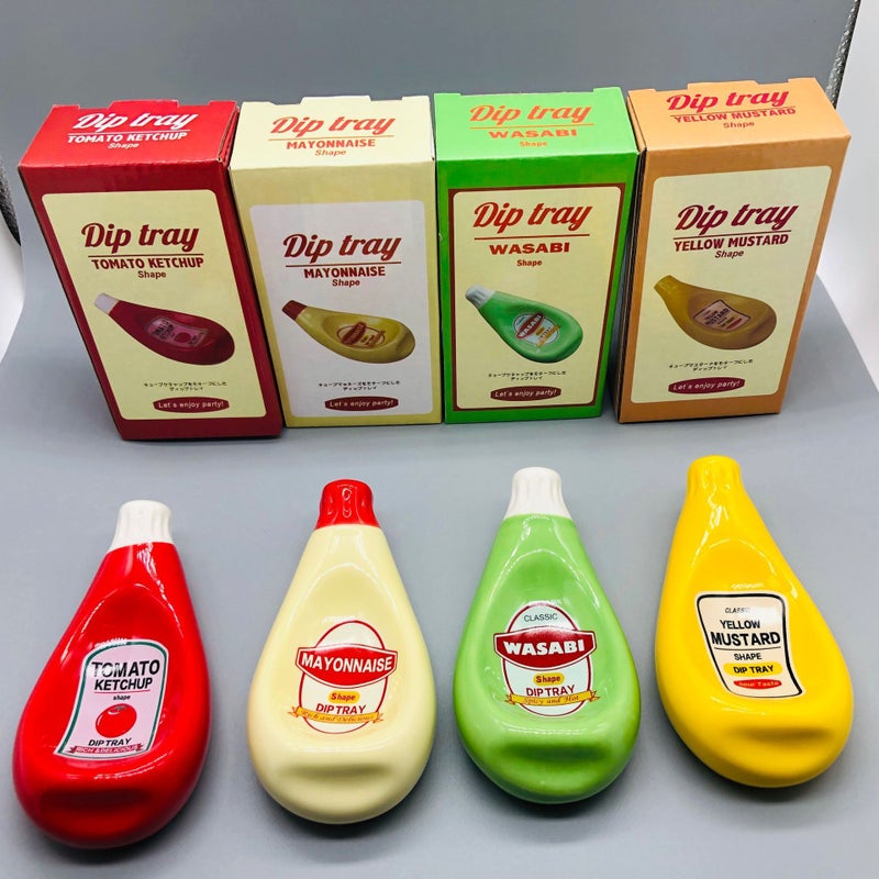Creative Extrusion Ketchup Bottle Modeling Sauce Dish Ceramic Sauce Dish Wasabi Dish Vinegar Dish Sauce Dish - Image 2
