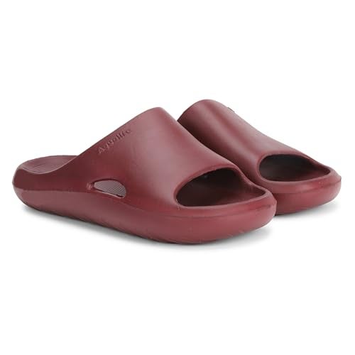 Aqualite NEO-369 Casual Slide Slipper for Women dailywear Slip-ons Anti-Skid, Waterproof EVA Slide Flipflop Cherry - Image 2