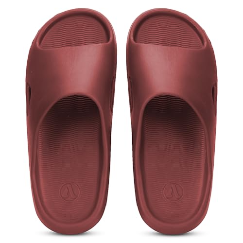 Aqualite NEO-369 Casual Slide Slipper for Women dailywear Slip-ons Anti-Skid, Waterproof EVA Slide Flipflop Cherry - Image 1