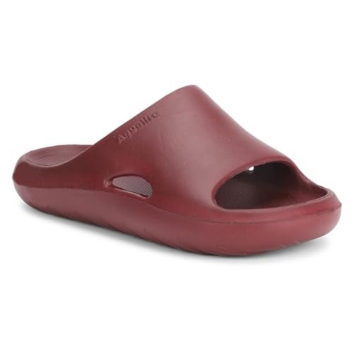 Aqualite NEO-369 Casual Slide Slipper for Women dailywear Slip-ons Anti-Skid, Waterproof EVA Slide Flipflop Cherry - Image 3