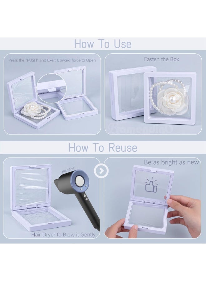 12 قطعة المعرض 3d المجوهرات إطار العائمة - Image 3