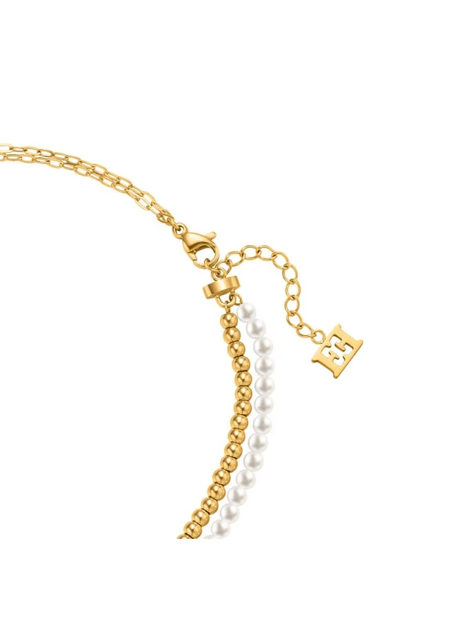 ESCADA Madelene Necklace for Women - Mother-of-Pearl Pendant, Iconic Logo, Detachable Bracelet, Elegant and Versatile Jewelry