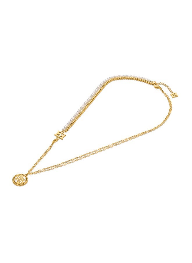 ESCADA Madelene Necklace for Women - Mother-of-Pearl Pendant, Iconic Logo, Detachable Bracelet, Elegant and Versatile Jewelry - Image 2