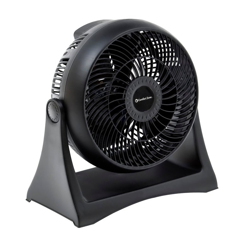 Comfort Zone CZHV8T 8â€ 3-Speed, Wall-Mountable Table Fan with 180-Degree Adjustable Tilt, Black - Image 1