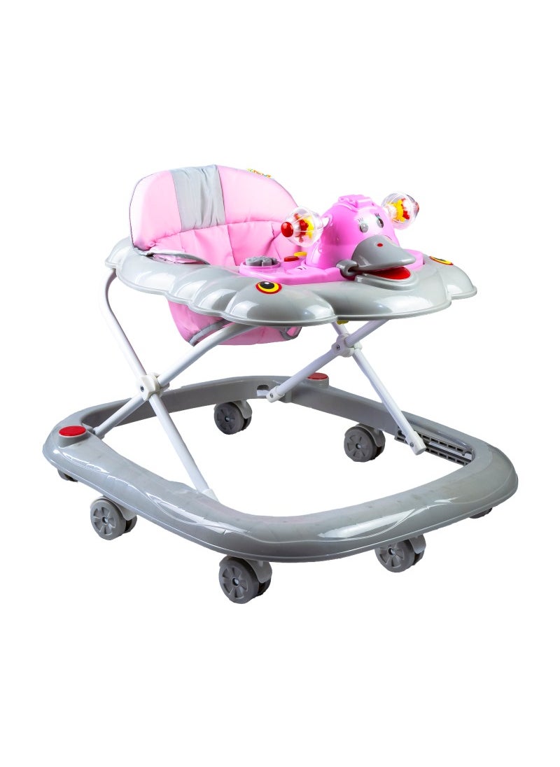 Adjustable Foldable Baby Walker with Activity Center – 2-in-1 Sit-to-Stand Push Walker for Toddlers and Babies (6 Months+), Lightweight with Removable Tray, Music, and Safety Brakes – Ideal for Learning to Walk-Pink - pzsku/Z79B292A2550F14C1A35CZ/45/_/1728566652/515be840-c8e9-4631-bd3e-13040f365a76