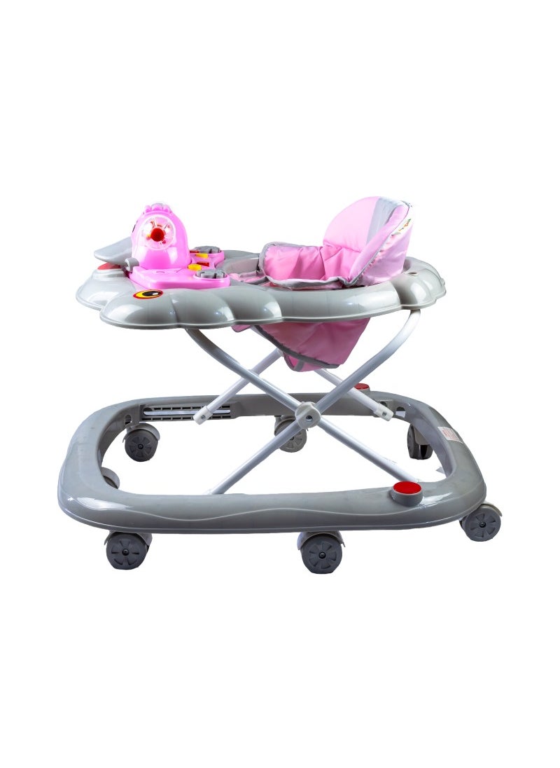 Adjustable Foldable Baby Walker with Activity Center – 2-in-1 Sit-to-Stand Push Walker for Toddlers and Babies (6 Months+), Lightweight with Removable Tray, Music, and Safety Brakes – Ideal for Learning to Walk-Pink - pzsku/Z79B292A2550F14C1A35CZ/45/_/1728566655/2bb91cb7-ba15-482c-9990-4b6a6cc05b74