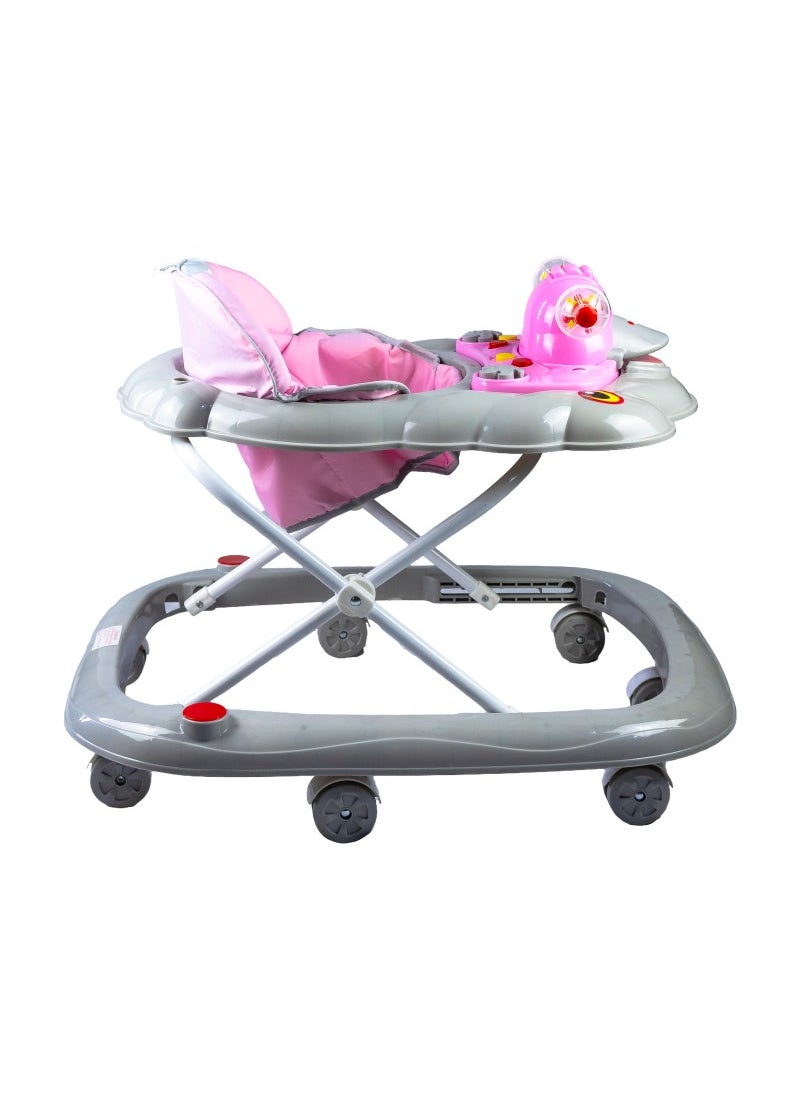 Adjustable Foldable Baby Walker with Activity Center – 2-in-1 Sit-to-Stand Push Walker for Toddlers and Babies (6 Months+), Lightweight with Removable Tray, Music, and Safety Brakes – Ideal for Learning to Walk-Pink - pzsku/Z79B292A2550F14C1A35CZ/45/_/1729878533/15317254-fa91-48da-bba5-5cdfd8815238