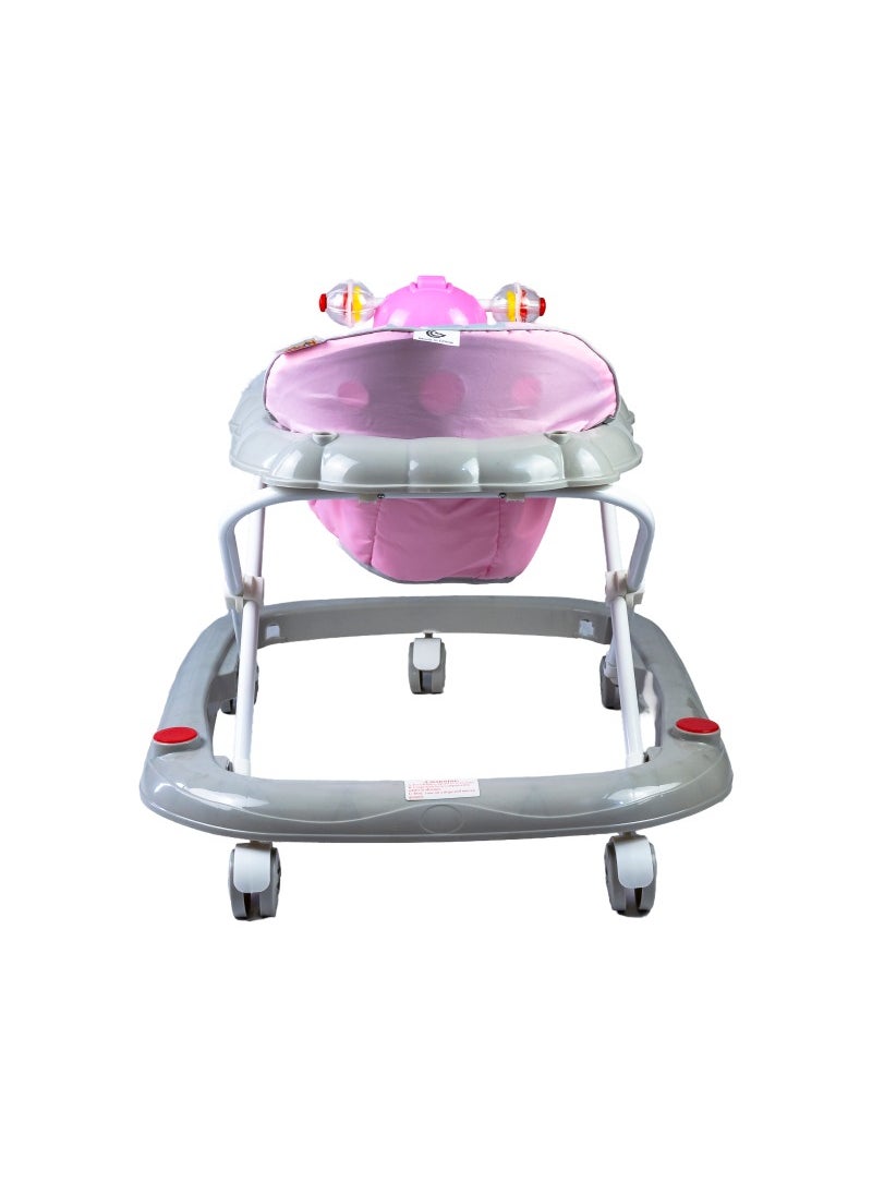 Adjustable Foldable Baby Walker with Activity Center – 2-in-1 Sit-to-Stand Push Walker for Toddlers and Babies (6 Months+), Lightweight with Removable Tray, Music, and Safety Brakes – Ideal for Learning to Walk-Pink - pzsku/Z79B292A2550F14C1A35CZ/45/_/1729878534/9b1a0fe7-c0fc-4ef5-b58e-a672864b732d