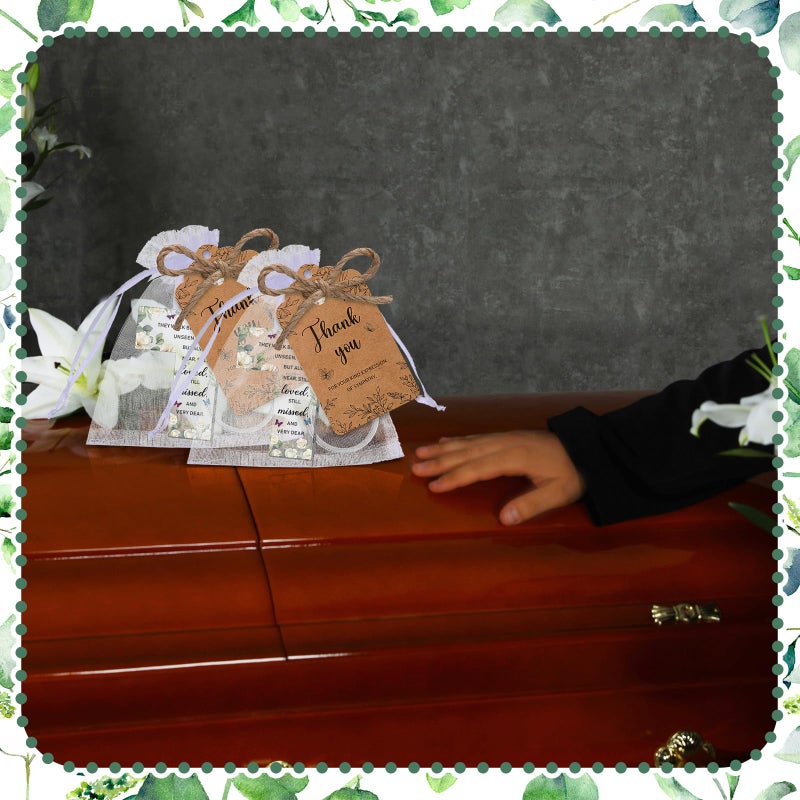 Equsion 60 Set Funeral Favors Celebration of Life Favors Acrylic Keychains for Funeral Memorial Party Guest Return Gifts(Cross) - Image 4