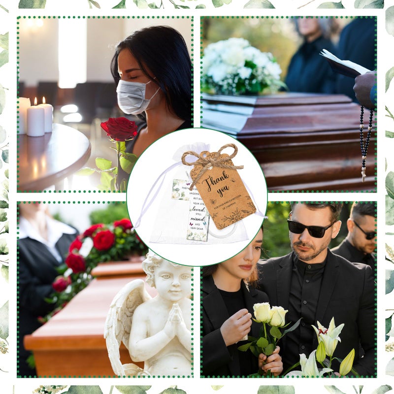 Equsion 60 Set Funeral Favors Celebration of Life Favors Acrylic Keychains for Funeral Memorial Party Guest Return Gifts(Cross) - Image 5