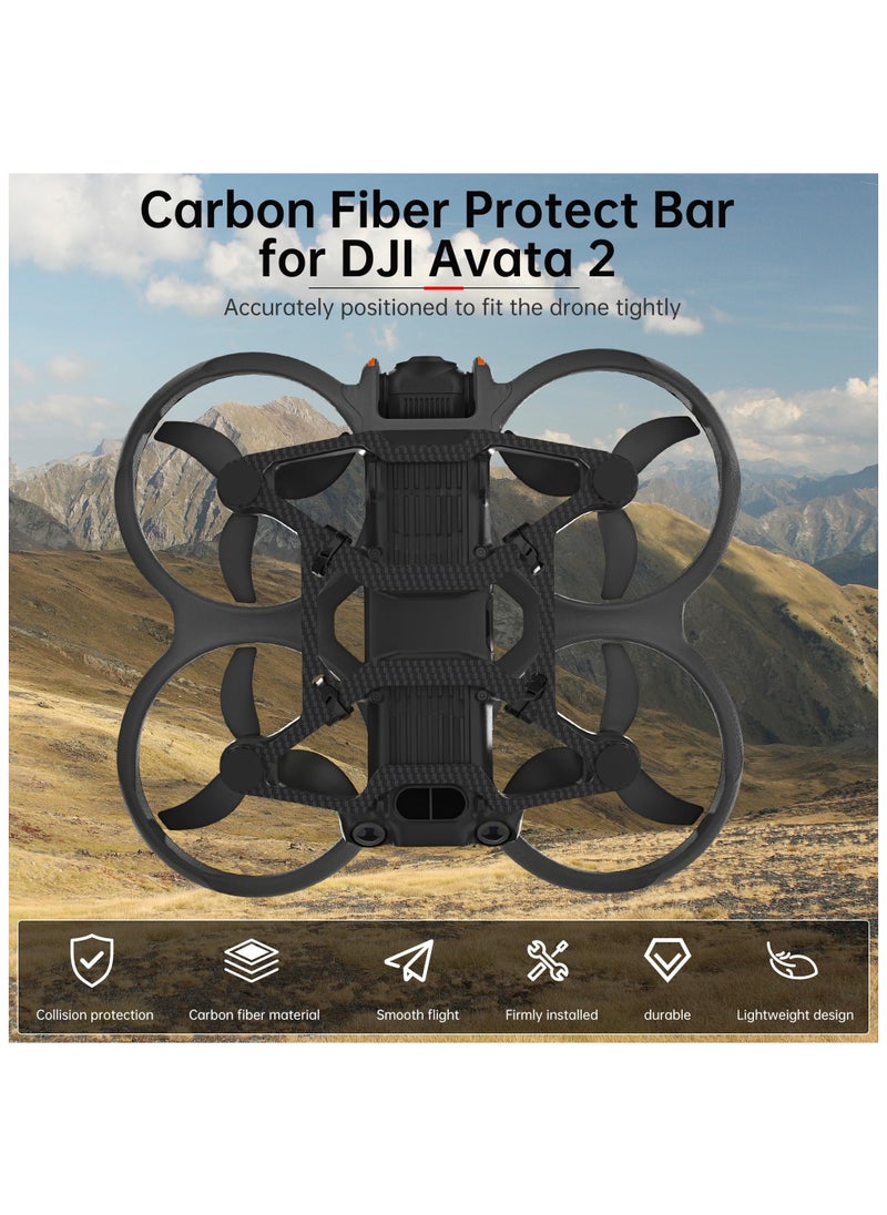 Landing Gear for DJI Avata 2 Accessories, Skintight Carbon Fiber Protect Bar for Avata 2, Safe Landing Without Damaging the Bottom of the Drone, Drone Accessories, Drone Landing Legs Kit