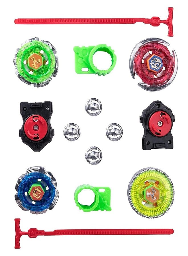 Cojuz Metal Fusion Clash of Tornado Speed Top Spinning Toy for Kids Boys and Girls | Stadium Battle with 4 Beys, 2 Launchers and 1 Stadium in One Pack (Multi Color) | Best Birthday Gift - Image 3