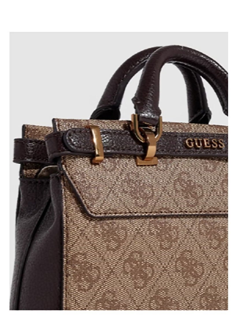 GUESS - Sestri Pebbled Faux Leather Satchel Bag - Image 1