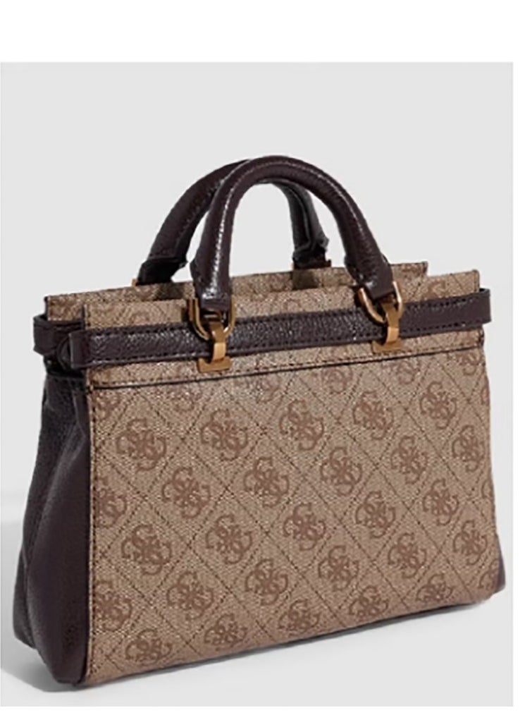 GUESS - Sestri Pebbled Faux Leather Satchel Bag - Image 1