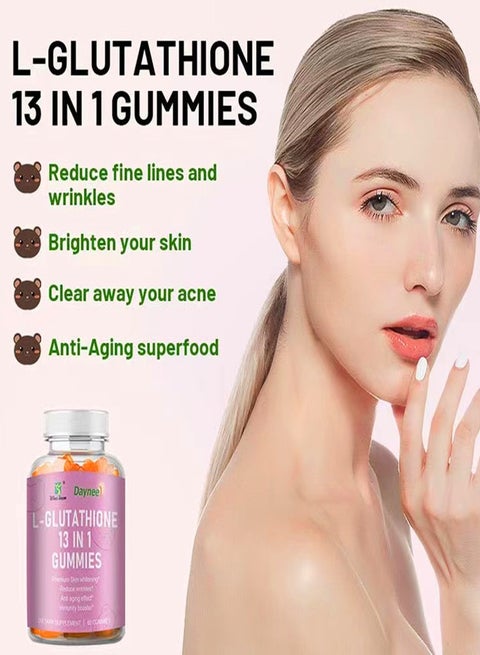 Daynee L-Glutathione 13 In 1 Gummies Safe and Effective Skin Whitening  Gummies With Collagen Anti Aging Delicious Chewable Gummy Supplements for  Brightening and Whitening of Skinity Booster | Best Price KSA