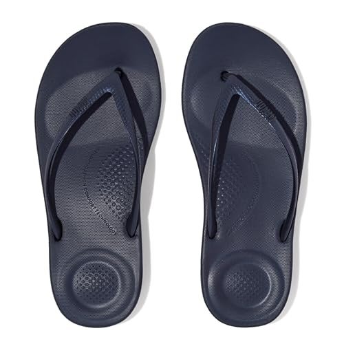 FitFlop Women's iQushion Ergonomic Flip-Flops, Blue Midnight Navy 399, 8 - Image 4