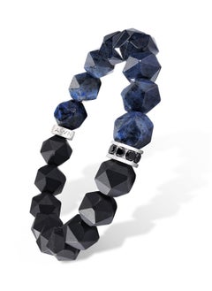 AWNL Men's  Poseidon Beaded Bracelet with Onyx and Dumortierite, Natural Gemstones Gift for Boyfriend Husband  - Image 5