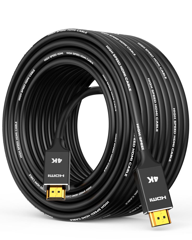 Capshi 4K Long HDMI Cable 50ft/15M, in-Wall CL3 Rated HDMI Cable 2.0 Support (HDR10 8/10bit 18Gbps HDCP2.2 ARC) High Speed HD Shielded Cord Compatible for TV, Laptop, PC, HDTV - Image 1