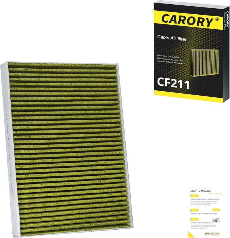 Carory Cabin Air Filter w/Activated Carbon for Audi Q5 (2018-2025), A4 (2017-2023), RS5 (2018-2025), A5 (2018-2023), A6 (2023), Q7 (2017-2025), S4 (2018-2025), Porsche Cayenne, OE# 4M0-819-439 - Image 1