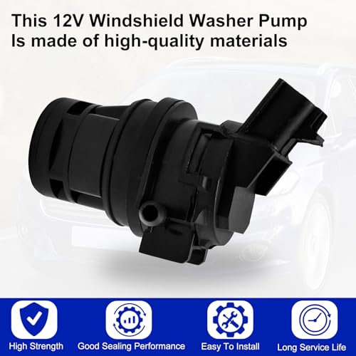Hsbhlsnx Windshield Washer Pump with Rubber Grommet 12V for Toyota Honda Lexus Mazda Lincoln Scion Nissan Ford Mercury 85330-60190 85330-AE010 85330-60180 85330-21010 - Image 3