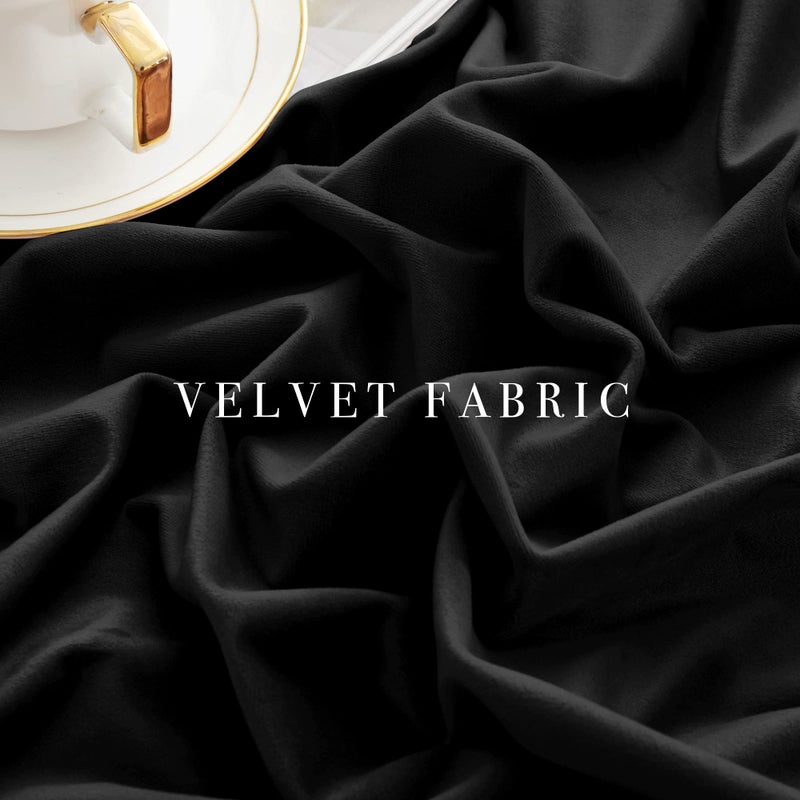 KGORGE Black Velvet Curtains 84 inches Super Soft Room Darkening Thermal Insulating Window Curtains & Drapes for Bedroom Living Room Kids Nursery Backdrop  W 52 x L 84 inch  2 Panels - Image 5
