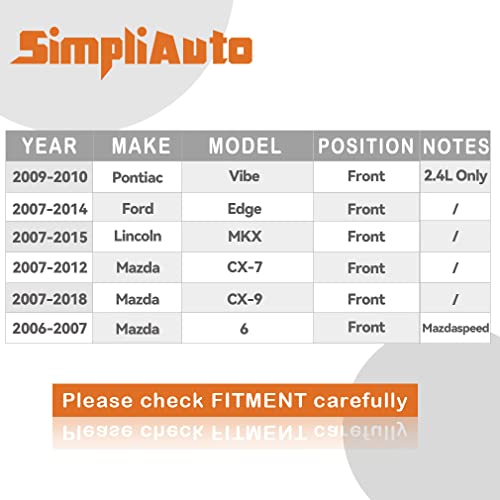 SimpliAuto Pair of 510063 Front Wheel Hub Bearing Replacement for Lexus ES300h ES350 RX350 RX400h Mazda 6 CX7 CX9 Avalon Camry Highlander Matrix Sienna for Ford Edge Lincoln MKX Pontiac Vibe - Image 3