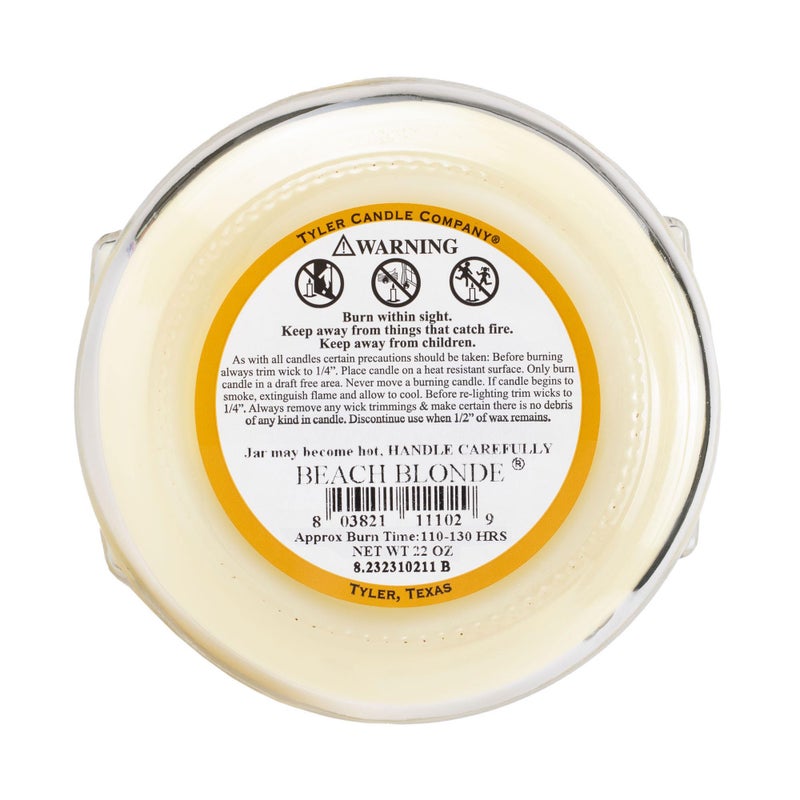 Tyler Candle 1 X Beach Blonde Tyler 22 oz Scented 2-Wick Jar Candle (Green) - Image 4