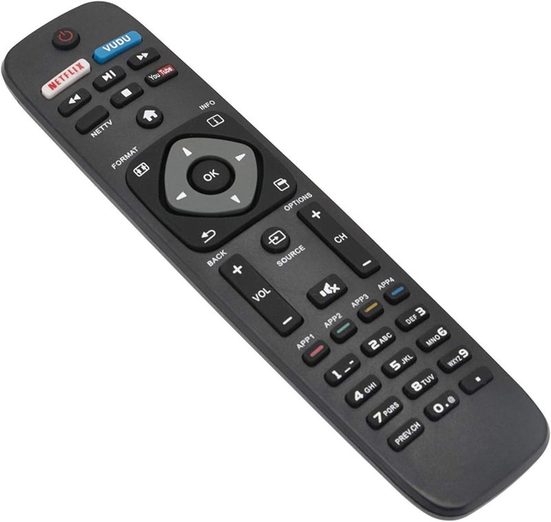 BOMAZ Universal Replacement Remote Control for Philips 40PFL4908/F7 43PFL5603/F7 50PFL5603/F7 55PFL5603/F7 65PFL5603/F7 65PFL5703/F7 65PFL5903/F7 75PFL5603/F7 Smart TV - Image 1
