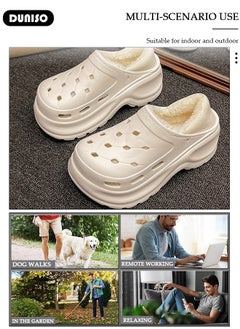 DUNISO House Slippers for Women,Washable Lined Clogs, Fashion Warm Shoes with Thick Sole, Comfortable Home Fuzzy Slippers, Lightweight Non Slip House Shoes For Cozy Indoor Outdoor  - Image 3