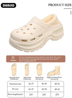 DUNISO House Slippers for Women,Washable Lined Clogs, Fashion Warm Shoes with Thick Sole, Comfortable Home Fuzzy Slippers, Lightweight Non Slip House Shoes For Cozy Indoor Outdoor  - Image 4