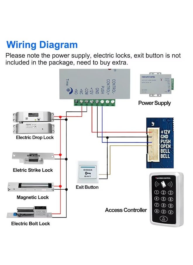 XiuWoo - RFID Keypad Keyboard Access Control Touch System Door Lock 10 Keys Cover Alarm - Image 1